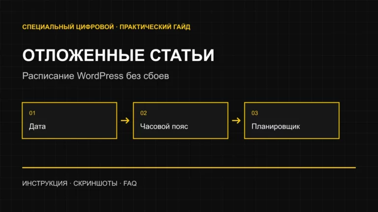 WordPress пропускает отложенную публикацию: как проверить WP-Cron и расписание — схема инструкции